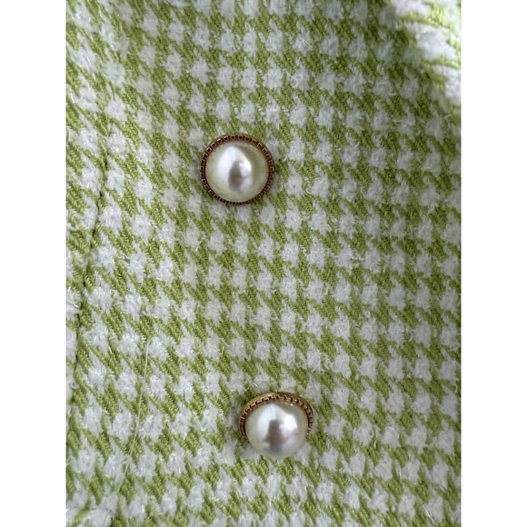 Revolve House of Harlow 1960 Houndstooth Pearl Double Breasted Blazer Small - Picture 4 of 9